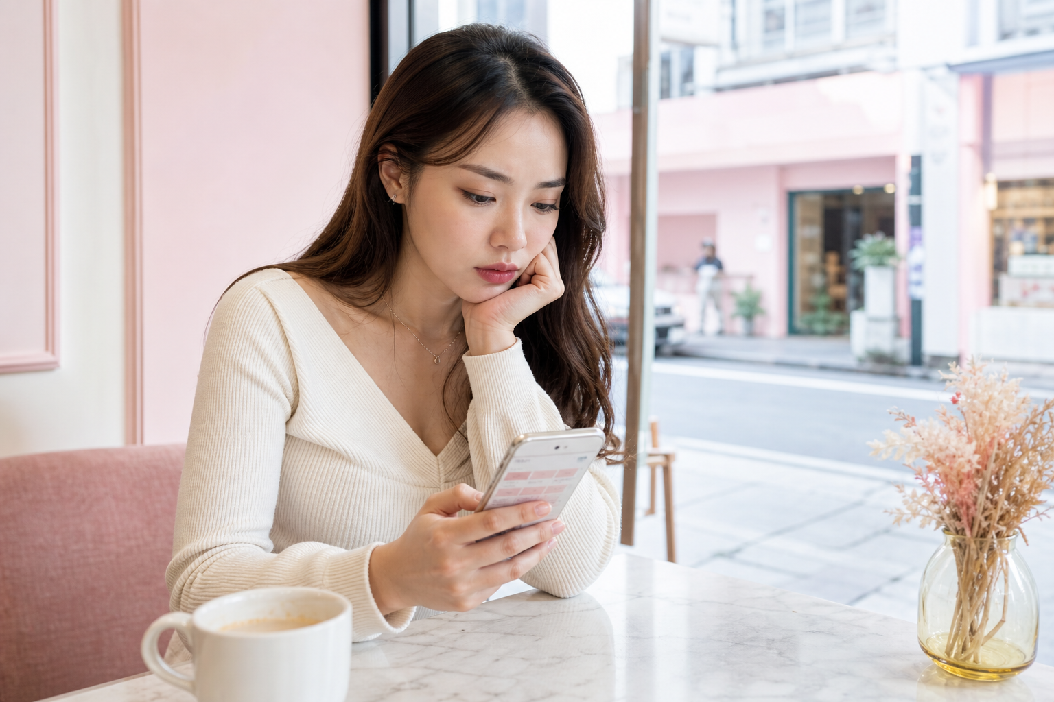 顧客等待店家回覆預約訊息的情境示意